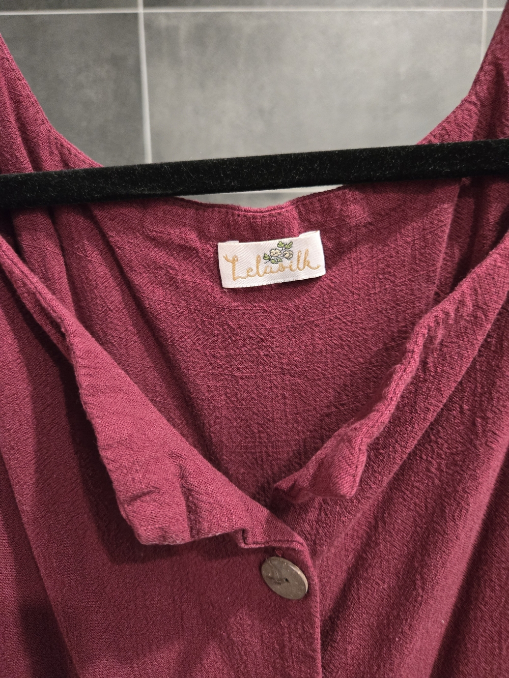 Button-Front Midi Dress with Large Pockets - Picture 2 of 7